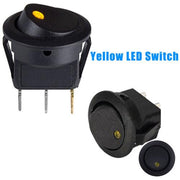 DURAFORCE 20pc ROCKER SWITCH Toggle 12V Led Light Car Auto Boat Round ON/ OFF SPST 20 AMP
