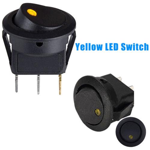 DURAFORCE 20pc ROCKER SWITCH Toggle 12V Led Light Car Auto Boat Round ON/ OFF SPST 20 AMP