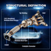 DURAFORCE For Ford Focus 2012 -2018 2.0L Exhaust Manifold Catalytic Converter w/ O2 Sensor