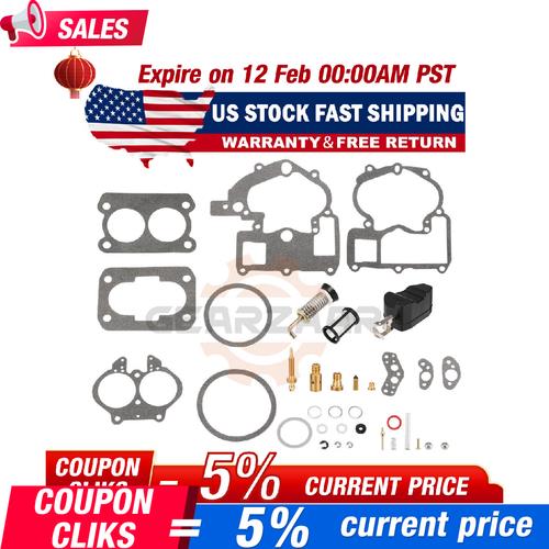 DURAFORCE Carburetor Rebuild Kit For Mercruiser Marine 2 Barrel 3302-804844002 3.0 4.3 5.0