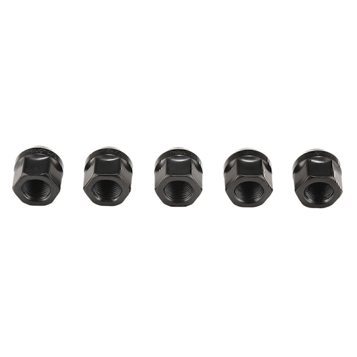 DURAFORCE 20PCS OPEN END LUG NUTS BULGE ACORN 1/2"X20 WHEEL NUT BLACK FINISH Fit for Ford