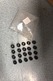 DURAFORCE 20PCS OPEN END LUG NUTS BULGE ACORN 1/2"X20 WHEEL NUT BLACK FINISH Fit for Ford