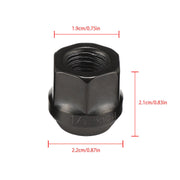 DURAFORCE 20PCS OPEN END LUG NUTS BULGE ACORN 1/2"X20 WHEEL NUT BLACK FINISH Fit for Ford