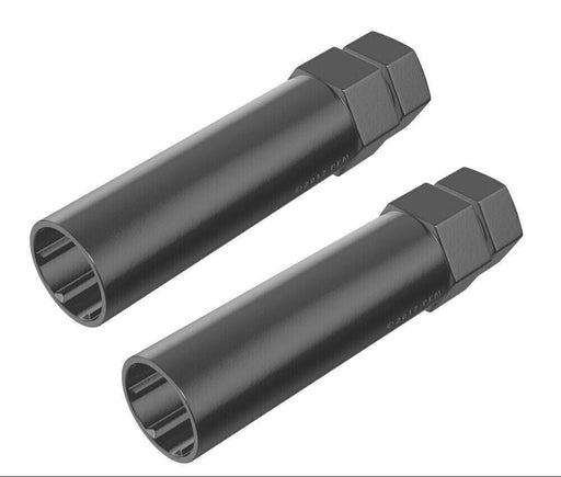 DURAFORCE Black Socket Key Tool for 7 spline Lug Nuts | 19mm, 3/4", 21mm, 13/16" Hex 2pcs