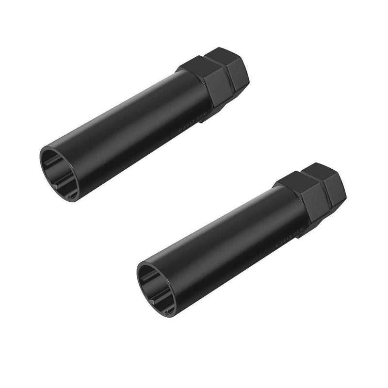 DURAFORCE Black Socket Key Tool for 7 spline Lug Nuts | 19mm, 3/4", 21mm, 13/16" Hex 2pcs