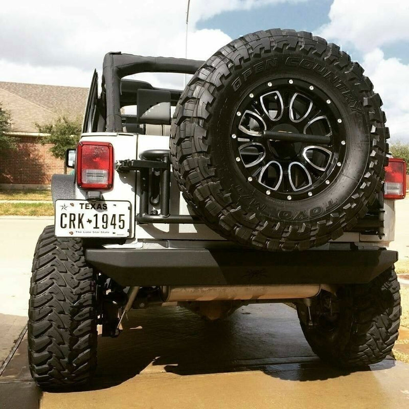 DURAFORCE Rear License Plate Mounting Holder Bracket w/Light For 07-2017 Jeep Wrangler JK