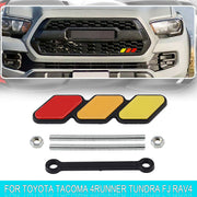 DURAFORCE Tri-Color Grille Badge Emblem Car Accessories For Toyota Tacoma 4Runner Tundra