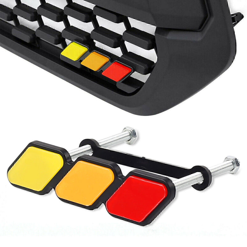 DURAFORCE Tri-Color Grille Badge Emblem Car Accessories For Toyota Tacoma 4Runner Tundra