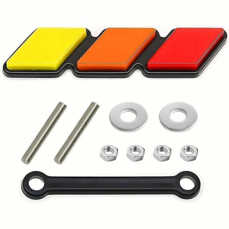 DURAFORCE Tri-Color Grille Badge Emblem Car Accessories For Toyota Tacoma 4Runner Tundra