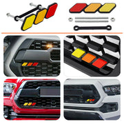 DURAFORCE Tri-Color Grille Badge Emblem Car Accessories For Toyota Tacoma 4Runner Tundra