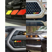 DURAFORCE Tri-Color Grille Badge Emblem Car Accessories For Toyota Tacoma 4Runner Tundra
