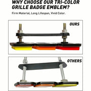DURAFORCE Tri-Color Grille Badge Emblem Car Accessories For Toyota Tacoma 4Runner Tundra