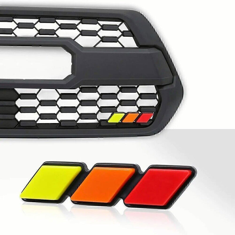 DURAFORCE Tri-Color Grille Badge Emblem Car Accessories For Toyota Tacoma 4Runner Tundra