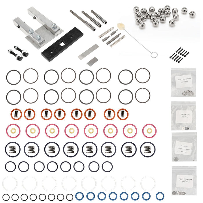 DURAFORCE For 7.3L PowerStroke Injector Rebuild Kit w/vice clamp & tools & springs, 94-03