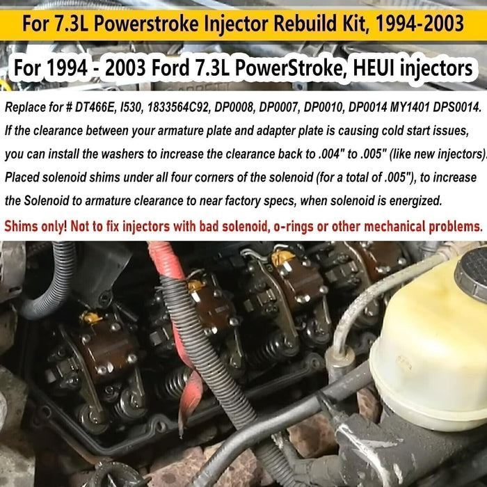 DURAFORCE For 7.3L PowerStroke Injector Rebuild Kit w/vice clamp & tools & springs, 94-03