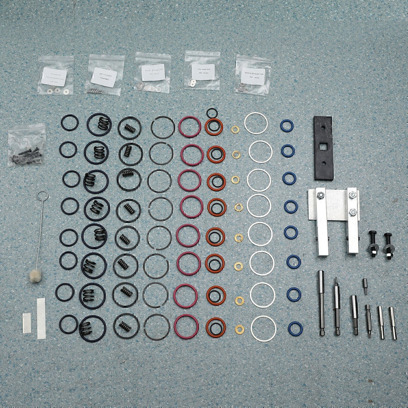 DURAFORCE For 7.3L PowerStroke Injector Rebuild Kit w/vice clamp & tools & springs, 94-03