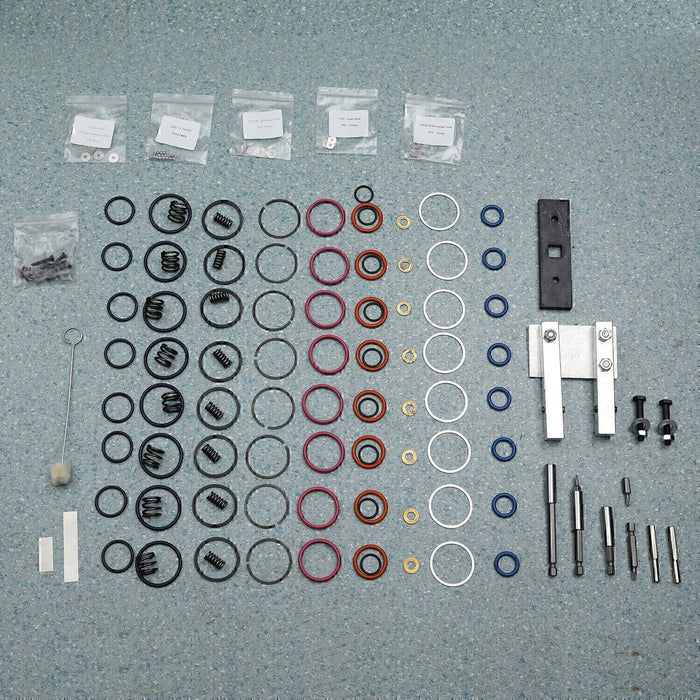 DURAFORCE For 7.3L PowerStroke Injector Rebuild Kit w/vice clamp & tools & springs, 94-03