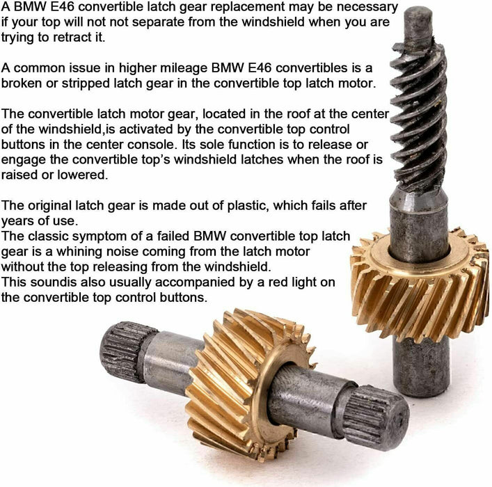 DURAFORCE New Convertible Top Latch Motor Gear Repair Kit for BMW E36 E46 E64 67618370816!