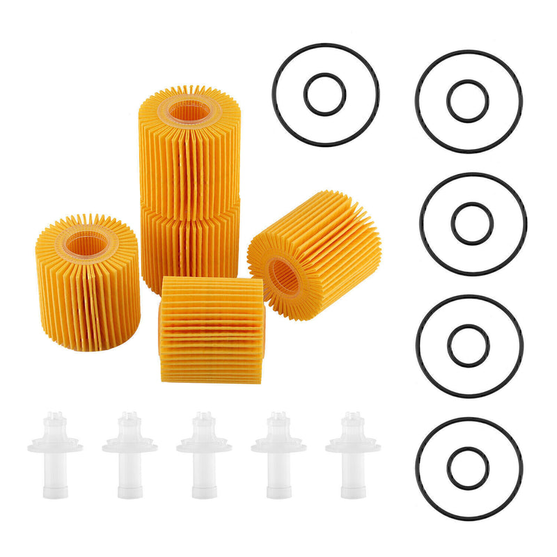 DURAFORCE 5PCS Oil Filter Kit For Toyota Avalon Camry Highlander Petrol 04152-YZZA1 US!