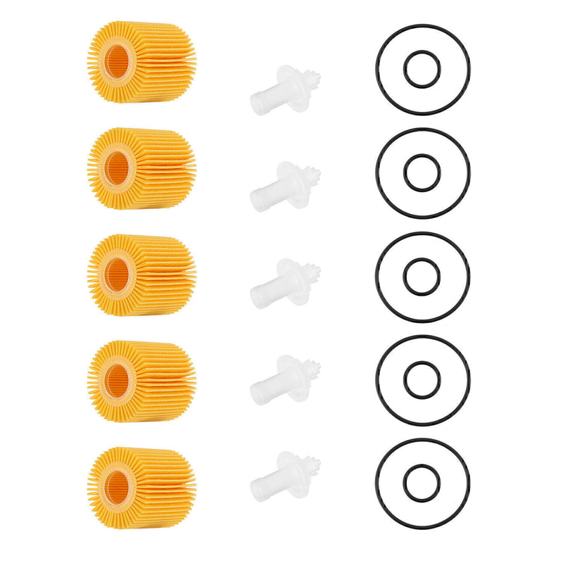 DURAFORCE 5PCS Oil Filter Kit For Toyota Avalon Camry Highlander Petrol 04152-YZZA1 US!