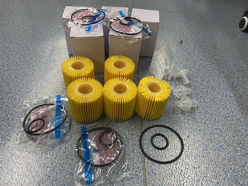 DURAFORCE 5PCS Oil Filter Kit For Toyota Avalon Camry Highlander Petrol 04152-YZZA1 US!