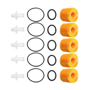 DURAFORCE 5PCS Oil Filter Kit For Toyota Avalon Camry Highlander Petrol 04152-YZZA1 US!