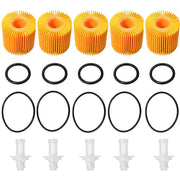 DURAFORCE 5PCS Oil Filter Kit For Toyota Avalon Camry Highlander Petrol 04152-YZZA1 US!