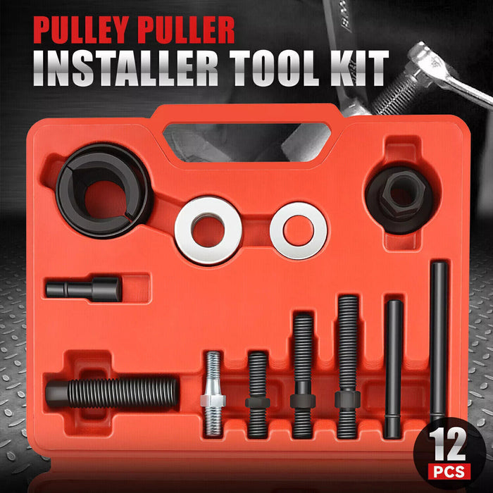 DURAFORCE 13pc Power Steering Pump Pulley Puller Remover & Alternator Installer Tool Kit