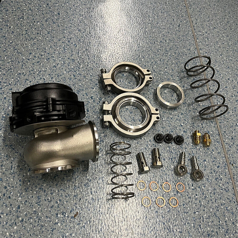 DURAFORCE 44mm External Wastegate For Tial MVR V-Band Flange Turbo 14PSI Spring Black
