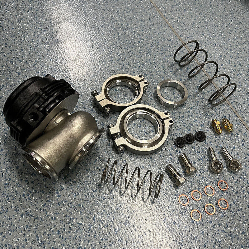 DURAFORCE 44mm External Wastegate For Tial MVR V-Band Flange Turbo 14PSI Spring Black