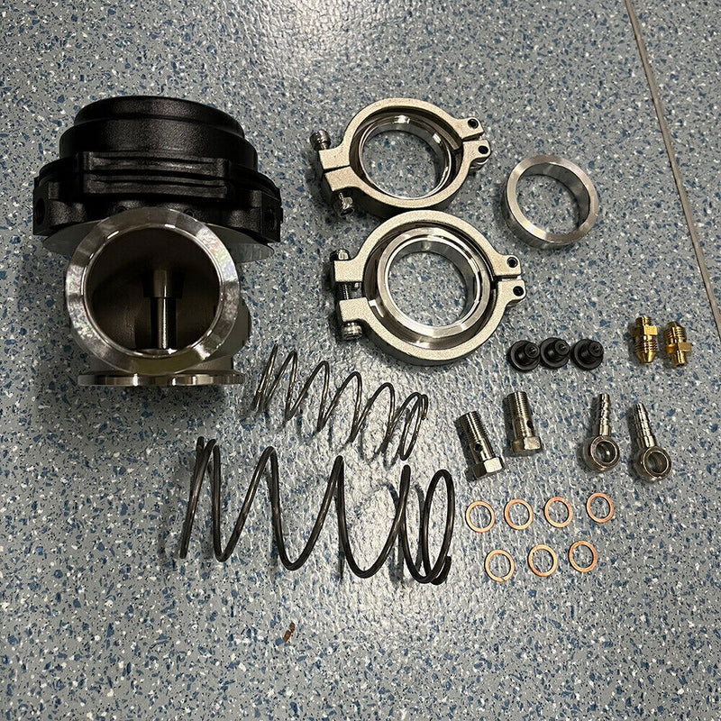 DURAFORCE 44mm External Wastegate For Tial MVR V-Band Flange Turbo 14PSI Spring Black