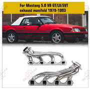 DURAFORCE For 1979-1993 Mustang 5.0 V8 GT/LX/SVT Stainless Steel Exhaust Manifold Headers