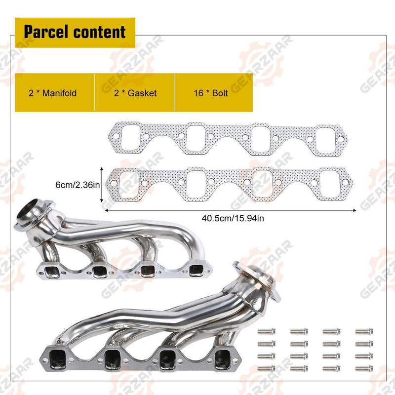 DURAFORCE For 1979-1993 Mustang 5.0 V8 GT/LX/SVT Stainless Steel Exhaust Manifold Headers