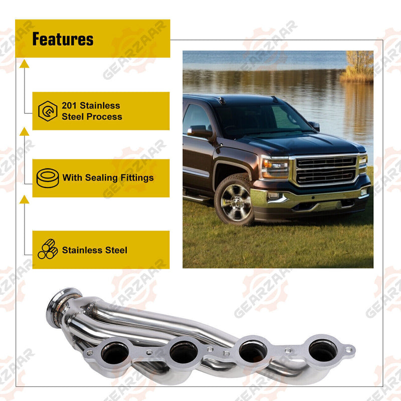 DURAFORCE Truck Headers For 60-86 C-10 LS Chevy GMC LS1 LS2 LS3 LS6 LS9 (Conversion Swap)