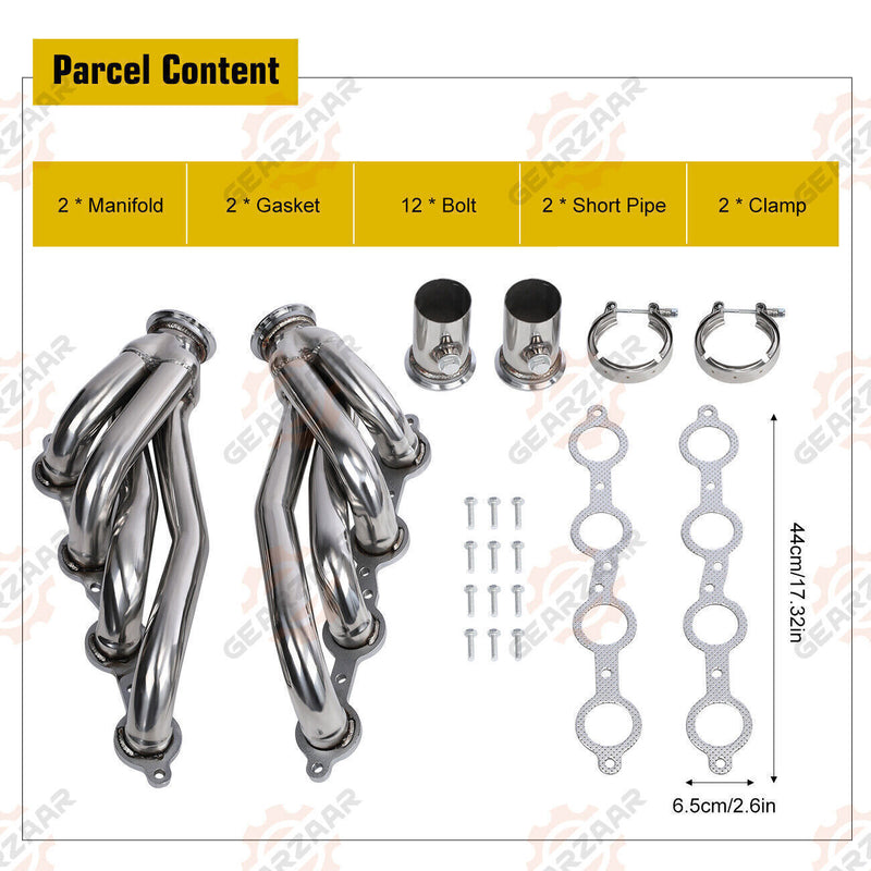 DURAFORCE Truck Headers For 60-86 C-10 LS Chevy GMC LS1 LS2 LS3 LS6 LS9 (Conversion Swap)