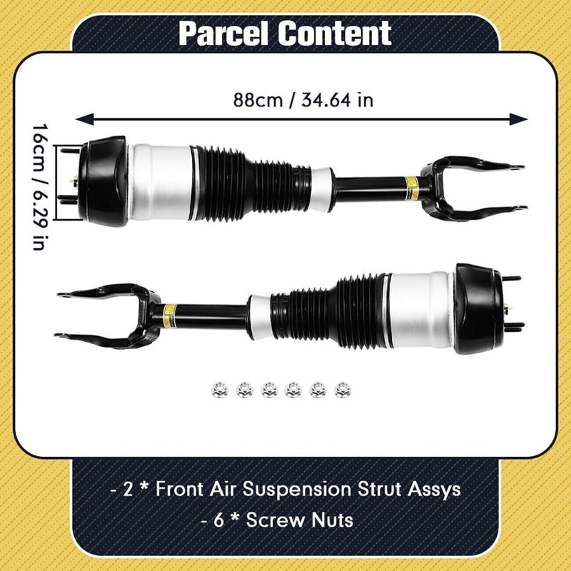 DURAFORCE Pair Front Air Suspension Shock Struts w/ADS For Mercedes W166 X166 GL450 GLS550