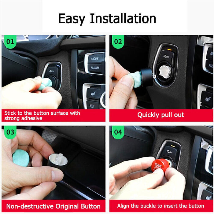 DURAFORCE Red Engine Start Stop Push Button Cover Trim For BMW,F20 F23 F30 F32 F10 F12 F48