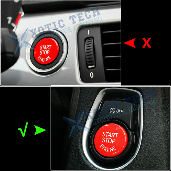 DURAFORCE Red Engine Start Stop Push Button Cover Trim For BMW,F20 F23 F30 F32 F10 F12 F48