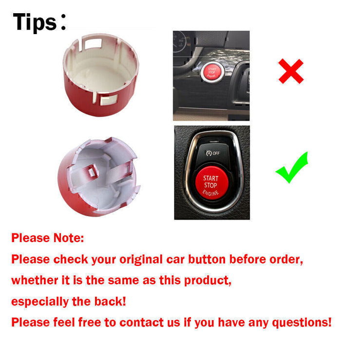 DURAFORCE Red Engine Start Stop Push Button Cover Trim For BMW,F20 F23 F30 F32 F10 F12 F48
