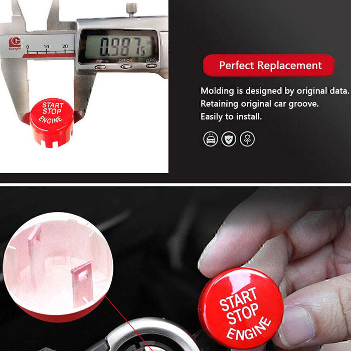 DURAFORCE Red Engine Start Stop Push Button Cover Trim For BMW,F20 F23 F30 F32 F10 F12 F48