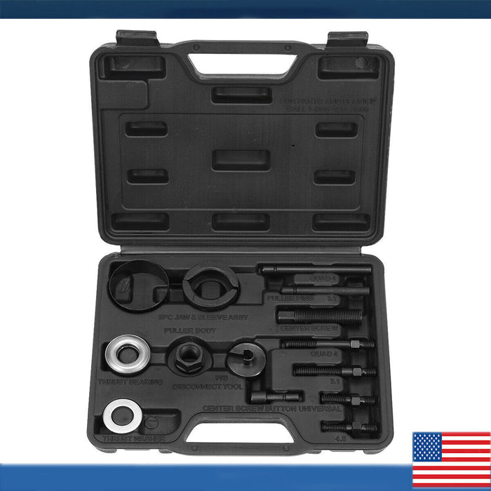 DURAFORCE 14PCS Auto Power Steering Pump Pulley Puller Remover Installer Tool Alternator