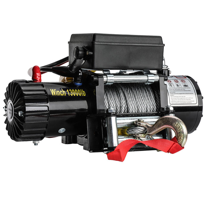 DURAFORCE 12V 13000LBS Electric Winch Synthetic Rope Truck For Jeep 13000LB Trailer 4WD /