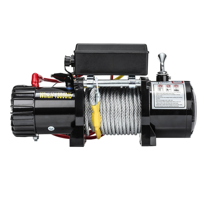 DURAFORCE 12V 13000LBS Electric Winch Synthetic Rope Truck For Jeep 13000LB Trailer 4WD /