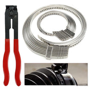 DURAFORCE Universal Adjustable Axle CV Joint Boot Crimp Clamps w/ 20pcs Clamp Pliers Tools