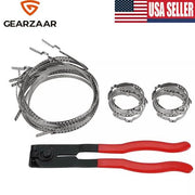 DURAFORCE Universal Adjustable Axle CV Joint Boot Crimp Clamps w/ 20pcs Clamp Pliers Tools