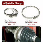 DURAFORCE Universal Adjustable Axle CV Joint Boot Crimp Clamps w/ 20pcs Clamp Pliers Tools