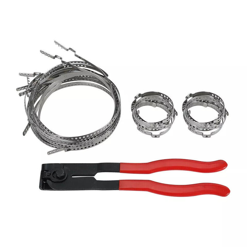 DURAFORCE Universal Adjustable Axle CV Joint Boot Crimp Clamps w/ 20pcs Clamp Pliers Tools