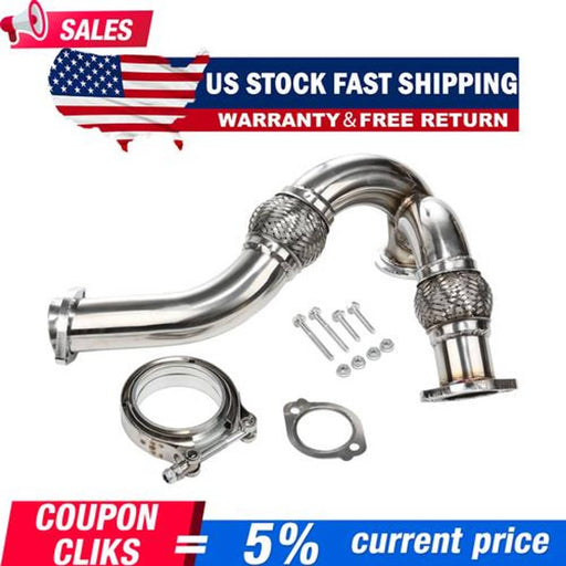 DURAFORCE Y-PIPE UP PIPE TURBO INSTALL GASKET CLAMP Kit FOR 03-07 FORD 6.0 POWERSTROKE