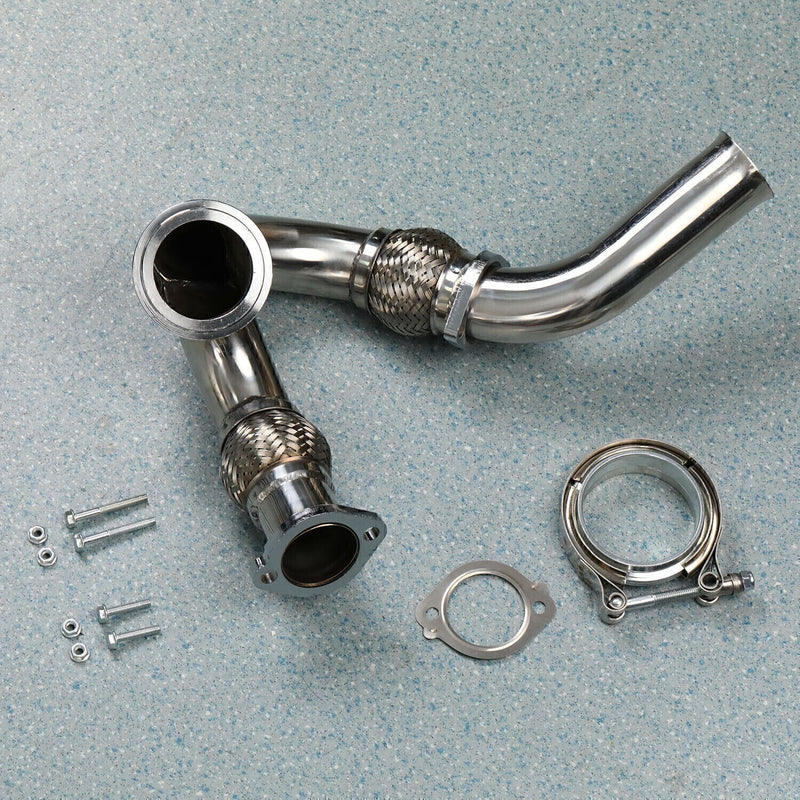 DURAFORCE Y-PIPE UP PIPE TURBO INSTALL GASKET CLAMP Kit FOR 03-07 FORD 6.0 POWERSTROKE