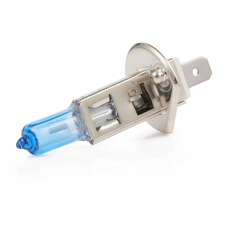 DURAFORCE 4pc H1 12V 55W Super White Halogen Headlight Replacement Bulb Lamp For Auto Car